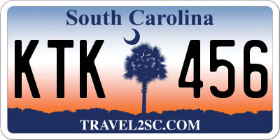 SC license plate KTK456