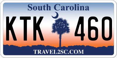 SC license plate KTK460