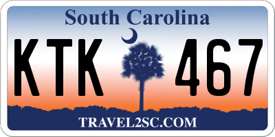 SC license plate KTK467