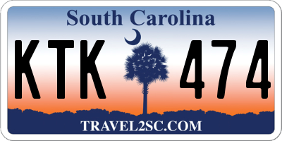 SC license plate KTK474