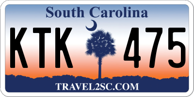 SC license plate KTK475