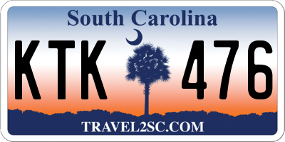 SC license plate KTK476