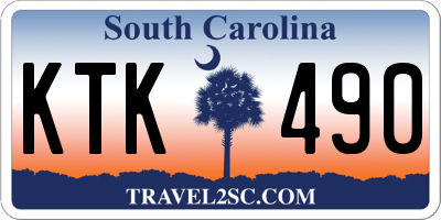 SC license plate KTK490