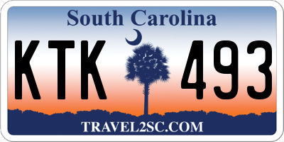 SC license plate KTK493
