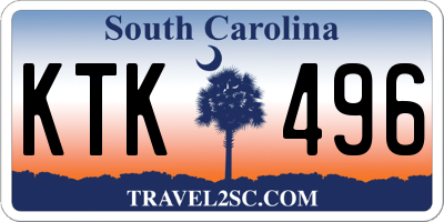 SC license plate KTK496