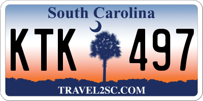 SC license plate KTK497