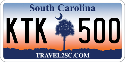 SC license plate KTK500