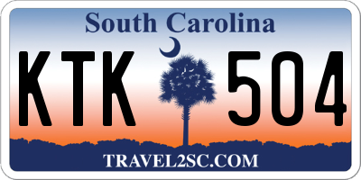 SC license plate KTK504