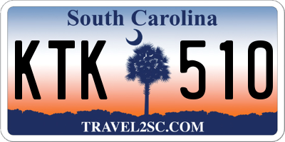 SC license plate KTK510