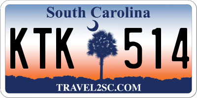 SC license plate KTK514