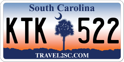 SC license plate KTK522