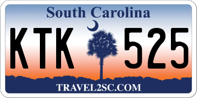 SC license plate KTK525