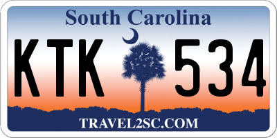 SC license plate KTK534