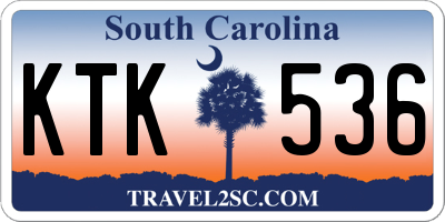 SC license plate KTK536
