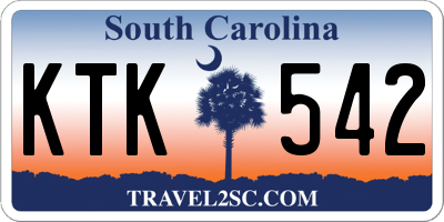 SC license plate KTK542