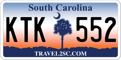 SC license plate KTK552