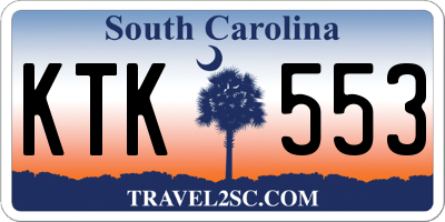 SC license plate KTK553