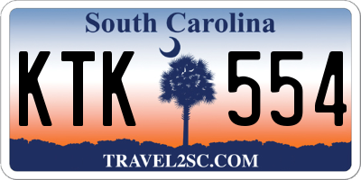 SC license plate KTK554
