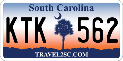SC license plate KTK562