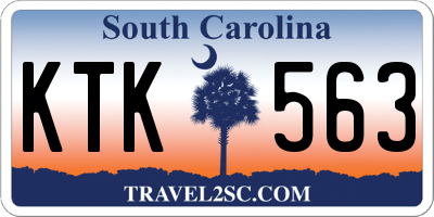 SC license plate KTK563