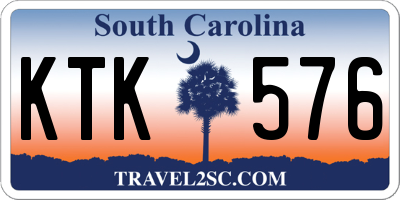 SC license plate KTK576
