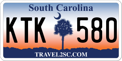 SC license plate KTK580