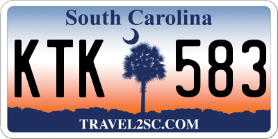 SC license plate KTK583