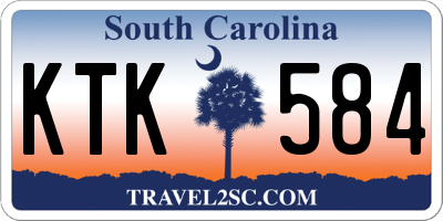 SC license plate KTK584