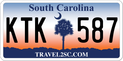 SC license plate KTK587