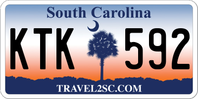 SC license plate KTK592