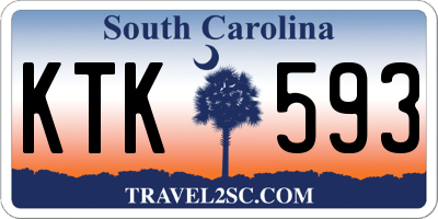 SC license plate KTK593