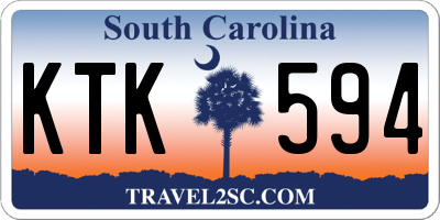 SC license plate KTK594