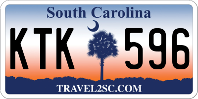 SC license plate KTK596