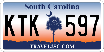 SC license plate KTK597