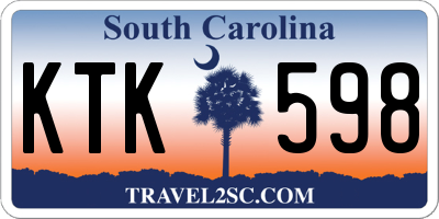 SC license plate KTK598