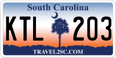 SC license plate KTL203