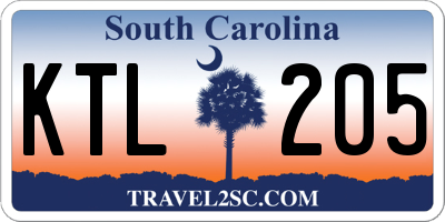 SC license plate KTL205