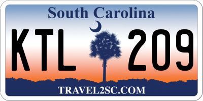 SC license plate KTL209
