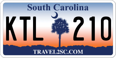SC license plate KTL210