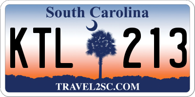 SC license plate KTL213