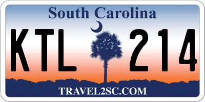 SC license plate KTL214