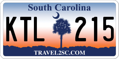 SC license plate KTL215