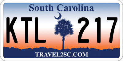 SC license plate KTL217