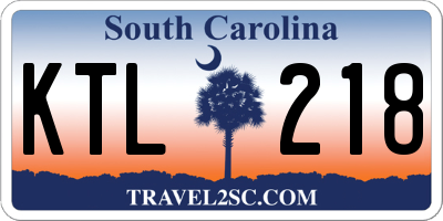 SC license plate KTL218