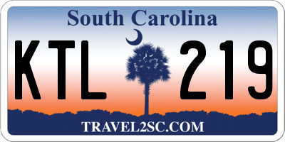 SC license plate KTL219