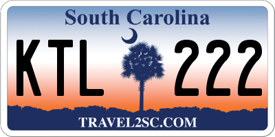 SC license plate KTL222