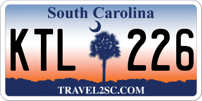 SC license plate KTL226