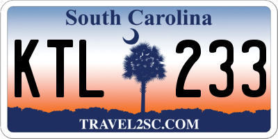 SC license plate KTL233