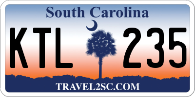 SC license plate KTL235