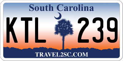 SC license plate KTL239
